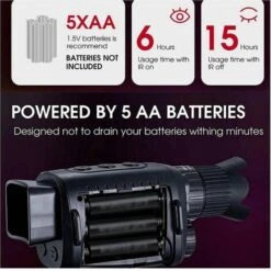 Vision Nocturne Pour Aldult Caméra De Vision Nocturne Monoculaire Extérieur Télescope Numérique-noir-BISBISOUS -Promos Outil Virtuose Magasin 54455462 5