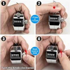 Compteur à Cliquer 4 Chiffres - Compteur Manuel En Métal - Clicker Pour Compter, Marquer Le Golf 47X33mm,Versailles 10 Compteur à Cliquer 4 Chiffres - Compteur Manuel En Métal - Clicker Pour Compter, Marquer Le Golf 47X33mm,Versailles -Promos Outil Virtuose Magasin 54675605 4