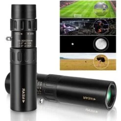 Mire Telescopique - Mini Monoculaires Haute Puissance Mini Télescope Noir Zoom Réglable Optique Monoculaire Jumelles Télescopes Randonnée Camping Voyage (noir)-BISBISOUS -Promos Outil Virtuose Magasin 56549060 5