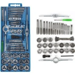 Set De Tarauds Et Filières Outils De Coupe Filetage, Métrique Robinet Et Die Set Filetage En Alliage D'acier Outil (40 PCS)
