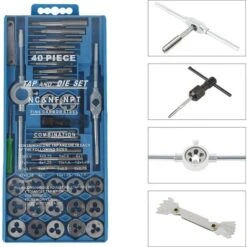 Set De Tarauds Et Filières Outils De Coupe Filetage, Métrique Robinet Et Die Set Filetage En Alliage D'acier Outil (40 PCS) -Promos Outil Virtuose Magasin 57342201 3