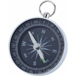 Boussole Avec Cadran Blanc, Boussole à Poche Portable En Aluminium De 45 Mm Boussole De Survie Haute Précision Pour Camping En Plein Air, Navigation Sportive -Promos Outil Virtuose Magasin 57555105 5