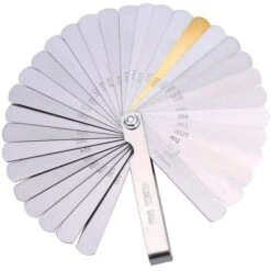 Jauge D'epaisseur-jeu De Cales D'epaisseur 32 Lames En Acier InoxydableTAILLE 95 MMcale Mecanique Double Unité De Mesure Pour Moteur/bougie/soupapes，argent, Une Pièce，Lilaris