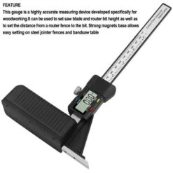 Jauge De Hauteur,0-150mm Jauge De Profondeur Numérique, LCD Digital Display Screen Précision Hauteur Ouverture Profondeur,avec Base Magnétique, Noir, Une Pièce, Lilaris 9 Jauge De Hauteur,0-150mm Jauge De Profondeur Numérique, LCD Digital Display Screen Précision Hauteur Ouverture Profondeur,avec Base Magnétique, Noir, Une Pièce, Lilaris -Promos Outil Virtuose Magasin 58248590 3