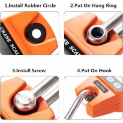 Peson Electronique 300kg Balance Crochet Suspendu Dynamomètre LCD Crochet Peseur Industrielle Pèse Poids 300kg/600lbs -Promos Outil Virtuose Magasin 58348888 3