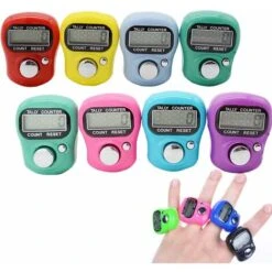 Compteur Réinitialisable électronique à Doigt à 5 Chiffres Affichage LCD (assortiment De Couleurs)