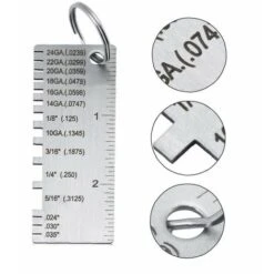 2 Jauge D'épaisseur De La Plaque Métallique, Une Jauge De Fil D'épaisseur, Jauge Tôle, Calibre De Fil/métal Outil De Soudage, Mesure Manuelle Fournitures——VEBTles -Promos Outil Virtuose Magasin 58514892 3