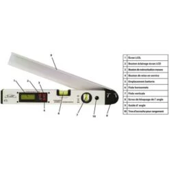 Equerre Digitale Avec Fonction Niveau à Bulle Fischer Darex -Réf 2303 8 Equerre Digitale Avec Fonction Niveau à Bulle Fischer Darex -Réf 2303 -Promos Outil Virtuose Magasin 59236758 3