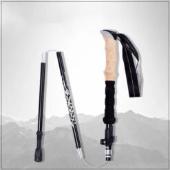 Bâtons De Randonnée 2 PCS Bâtons De Marche Telescopique Bâtons Nordique En Aluminium Réglable De 36 à 130 Cm Ultraléger Antichoc Antidérapant Canne De Marche,Idéal Pour Randonnées,Camping,Ski -Promos Outil Virtuose Magasin 59463282 3