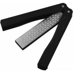 DENUOTOP Cales à Poncer Aiguiseurs De Couteau, 400/600 Grit Pliant Poche Diamant Pierre à Aiguiser, Poche à Double Face Pierre à Aiguiser Pour Camping En Plein Air Cuisine Jardin