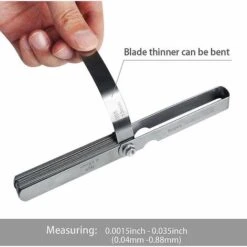 Jauge D'Épaisseur,  32 Lames Jeu Cale Soupape En Acier Inoxydable, Marquage Métrique/impérial, Pour Mesurer L'écart Largeur, Pour La Moteur/bougie/soupapes. -Promos Outil Virtuose Magasin 60399384 3
