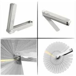 Jauge D'Épaisseur,  32 Lames Jeu Cale Soupape En Acier Inoxydable, Marquage Métrique/impérial, Pour Mesurer L'écart Largeur, Pour La Moteur/bougie/soupapes. -Promos Outil Virtuose Magasin 60399384 4