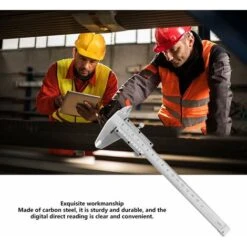 Pied à Coulisse Professionnel, Pied à Coulisse En Métal En Acier Au Carbone De Haute Précision, Outil De Mesure De Jauge Micrométrique 0-150 Mm, Pour Des Mesures De Précision à L'extérieur/à L'intérie -Promos Outil Virtuose Magasin 60496243 4