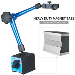 350mm Base Magnétique Bras Universels Heavy Duty Support Magnétique Cadran Base Magnétique Support Pour Cadran Numérique Test Jauge Indicateur Avec 154lbs Tirez,Bleu -Promos Outil Virtuose Magasin 60580518 5