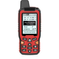 Mesure De La Zone Terrestre GPS Portable Navigation USB Compteur De Calcul De La Zone De Piste LCD Rétroéclairé Automatiquement Compteur De Trajectoire Avec Véhicule En Pente Et Mode De Correction Manuel Mesure De La Zone De Distance,Rouge