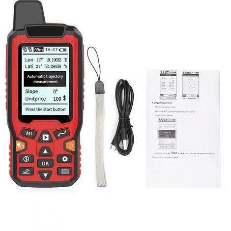 Mesure De La Zone Terrestre GPS Portable Navigation USB Compteur De Calcul De La Zone De Piste LCD Rétroéclairé Automatiquement Compteur De Trajectoire Avec Véhicule En Pente Et Mode De Correction Manuel Mesure De La Zone De Distance,Rouge 4 Mesure De La Zone Terrestre GPS Portable Navigation USB Compteur De Calcul De La Zone De Piste LCD Rétroéclairé Automatiquement Compteur De Trajectoire Avec Véhicule En Pente Et Mode De Correction Manuel Mesure De La Zone De Distance,Rouge – Image 2