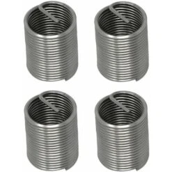 4x Insert Fileté M10x1x20 Ressort Filet Rapporté Standard Acier Inoxydable V-coil Réparation Renforcement Filetage Foiré Taraudage