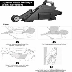 Banjo Plaquiste Banjo Placo Avec Roue D'angle Intérieure à Changement Rapide Sangles Réglables Outil De Joint De Panneau De Gypse Opération à Droite/Gauche -Promos Outil Virtuose Magasin 61336160 5