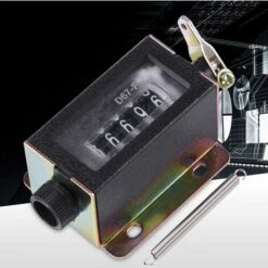 Compteur Mécanique à 5 Chiffres D67-F Compteur De Course De Traction Manuelle Réarmable Compteur De Comptage Portable 0-99999 Plage De Comptage 4.6X5.6X3.1cm (Noir)，Lilaris -Promos Outil Virtuose Magasin 63566546 4