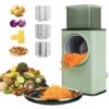 Coupe-légumes Multifonctionnel Hachoir Rotatif Râpe à Fromage 3 En 1 Déchiqueteuse Trancheuse Broyeur Machine à Salade Avec Lames De Rouleau En Acier Inoxydable Pour Légumes Fruits Noix