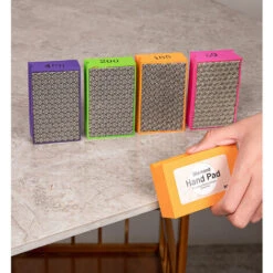 Cale À Poncer À Main En Diamant - Tampons À Main En Diamant En Polissage, Blocs De Ponçage Manuel Diamantés, Pour Polissage Du Pierre, Verre, Carrelage, Béton, Granit, Marbre