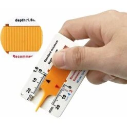 4 Pièces Jauge De Profondeur De Bande De Roulement,Plage De Mesure De Profondeur De Bande De Roulement 0-20mm,Outil De Mesure Du Compartiment Moto Ajustable En Profondeur (Orange) -Promos Outil Virtuose Magasin 64529113 4