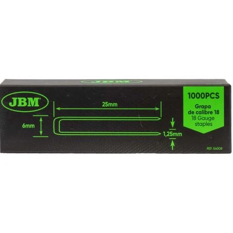 JBM 54008 JEU D’AGRAFES À COURONNE ÉTROITE TAILLE 18, 25X6 MM (1 000 PCS) 4 JBM 54008 JEU D’AGRAFES À COURONNE ÉTROITE TAILLE 18, 25X6 MM (1 000 PCS) – Image 2