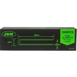 JBM 54010 JEU D’AGRAFES À COURONNE ÉTROITE TAILLE 18, 32X6 MM (1 000 PCS)