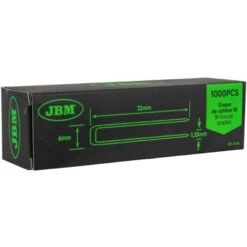JBM 54010 JEU D’AGRAFES À COURONNE ÉTROITE TAILLE 18, 32X6 MM (1 000 PCS) -Promos Outil Virtuose Magasin 64737683 3