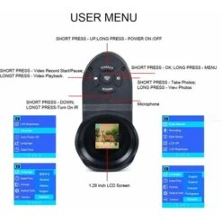 Mire Telescopique - Monoculaire De Vision Nocturne Numérique Pour L'obscurité Totale, Lunette De Visée Infrarouge De Chasse à Vision Nocturne HD 720p (noir)-BISBISOUS -Promos Outil Virtuose Magasin 65205052 5