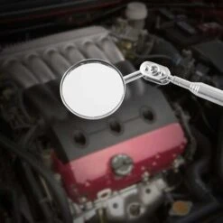 Miroir Télescopique De Miroir D'inspection Rond, Outil Télescopique Rétractable De Miroir D'outil De Main De Miroir Avec La Poignée Pour Des Voitures De Mécanicien-BDD -Promos Outil Virtuose Magasin 65376519 3
