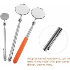 Miroir Télescopique De Miroir D'inspection Rond, Outil Télescopique Rétractable De Miroir D'outil De Main De Miroir Avec La Poignée Pour Des Voitures De Mécanicien-BDD -Promos Outil Virtuose Magasin 65376519 5