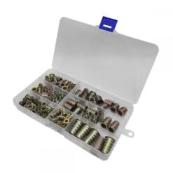 Insert Fileté En Bois Vis En Alliage De Zinc M4 M5 M6 M8 M10 Insert Fileté à Six Pans Creux Écrou Pour Meubles En Bois (120 Pièces)