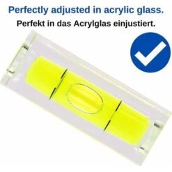 Niveau à Bulle, Lot De 5, 15 X 15 X 40 Mm, Niveau à Bulle De Précision Avec Bulle D'air, Mini Niveau à Bulle Pour Appareils Photo, Camping Et Caravanes, Niveau à Bulle, Niveau à Bulle -Promos Outil Virtuose Magasin 65505013 5