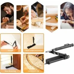 Outil De Rayage Polyvalent, Outil De Rayage De Crayon à Trou Profond, Jauge De Mesure Précise Du Travail Du Bois à Verrouillage Réglable Outil De Rayage En Céramique Pour Le Travail Du Bois -Promos Outil Virtuose Magasin 65505141 3