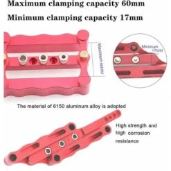 Kit De Gabarit De Guidage De Perceuse à Centrage Automatique 3 En 1 Pour Le Travail Du Bois, 6/8/10 Mm De Précision Rond Droit Perforateur Table En Bois/meubles/bricolage Localisateur De Perçage -Promos Outil Virtuose Magasin 65506998 3
