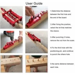 Kit De Gabarit De Guidage De Perceuse à Centrage Automatique 3 En 1 Pour Le Travail Du Bois, 6/8/10 Mm De Précision Rond Droit Perforateur Table En Bois/meubles/bricolage Localisateur De Perçage -Promos Outil Virtuose Magasin 65506998 5