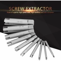 Ensemble D'extracteurs De Tarauds à 4 Flûtes, Ensemble D'extracteurs De Tarauds à Vis Dénudés En Acier à Grande Vitesse HSS, Ensemble D'extracteurs De Boulons à Tête Cassée(10Pcs) -Promos Outil Virtuose Magasin 65884306 3