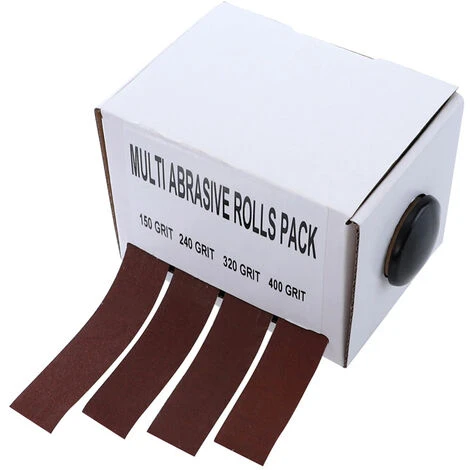 Lot De Rouleaux De Papier Abrasif Multi-abrasif, Grain 150, 240, 320, 400 Avec Distributeur, Rouleau De Toile émeri Coulissante, Bande De Ponçage Pour Métal, Verre, Menuiserie (25 Mm X 6 M) 3 Lot De Rouleaux De Papier Abrasif Multi-abrasif, Grain 150, 240, 320, 400 Avec Distributeur, Rouleau De Toile émeri Coulissante, Bande De Ponçage Pour Métal, Verre, Menuiserie (25 Mm X 6 M)