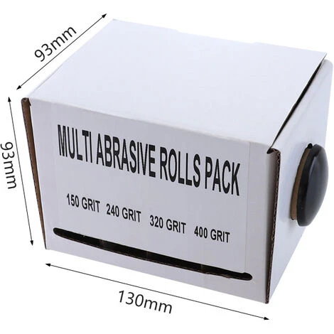 Lot De Rouleaux De Papier Abrasif Multi-abrasif, Grain 150, 240, 320, 400 Avec Distributeur, Rouleau De Toile émeri Coulissante, Bande De Ponçage Pour Métal, Verre, Menuiserie (25 Mm X 6 M) 4 Lot De Rouleaux De Papier Abrasif Multi-abrasif, Grain 150, 240, 320, 400 Avec Distributeur, Rouleau De Toile émeri Coulissante, Bande De Ponçage Pour Métal, Verre, Menuiserie (25 Mm X 6 M) – Image 2