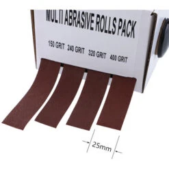 Lot De Rouleaux De Papier Abrasif Multi-abrasif, Grain 150, 240, 320, 400 Avec Distributeur, Rouleau De Toile émeri Coulissante, Bande De Ponçage Pour Métal, Verre, Menuiserie (25 Mm X 6 M) 7 Lot De Rouleaux De Papier Abrasif Multi-abrasif, Grain 150, 240, 320, 400 Avec Distributeur, Rouleau De Toile émeri Coulissante, Bande De Ponçage Pour Métal, Verre, Menuiserie (25 Mm X 6 M) -Promos Outil Virtuose Magasin 66024070 3
