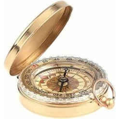 Boussole Compass Rétro Portable En Métà Lentilal Pour Randonnée/Voyage/Camping/Sauvages/Navigation (Or) BF -Promos Outil Virtuose Magasin 66763927 3