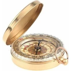 Boussole Compass Rétro Portable En Métà Lentilal Pour Randonnée/Voyage/Camping/Sauvages/Navigation (Or) BF -Promos Outil Virtuose Magasin 66763927 5