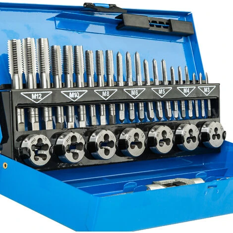 Coffret Avec 32 Pièces, Tarauds Et Filières En Acier Carbone - Boite à Outils, Ensemble De Tarauds, Jeu De 32 Tarauds 4 Coffret Avec 32 Pièces, Tarauds Et Filières En Acier Carbone - Boite à Outils, Ensemble De Tarauds, Jeu De 32 Tarauds – Image 2