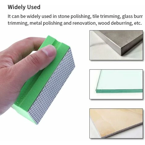 Lot De 4 Tampons De Polissage à La Main En Diamant Pour Meulage De Carrelage En Céramique, Verre, Blocs De Ponçage 60, 100, 200, 400, Oi-FRIS 6 Lot De 4 Tampons De Polissage à La Main En Diamant Pour Meulage De Carrelage En Céramique, Verre, Blocs De Ponçage 60, 100, 200, 400, Oi-FRIS – Image 4