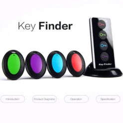 Key Finder, Localisateur De Clés Key Finder Anti-Perte Téléphone Chercheur Alarme Trouve-clés 1 Emetteur Et 4 Récepteurs Lefou -Promos Outil Virtuose Magasin 67422044 3