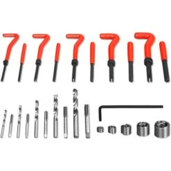Froadp 131pcs Kits De Réparation De Filetage, Y Compris Les Manchons De Foret Helicoil, M5 M6 M8 M10 M12 Kit D'outils De Douille Filetée Avec Mallette En Acier Pour La Réparation De Moteur De Voiture -Promos Outil Virtuose Magasin 67512163 4
