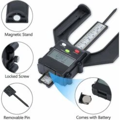 Profondimètre Numérique Jauge De Hauteur 80mm/3.14in Avec Batterie Précision De 0.10mm/0.004in Avec Fonction ABS/INC Mesure De Hauteur/Profondeur Pour Menuiserie Bois Scie à Table -Promos Outil Virtuose Magasin 67635402 3