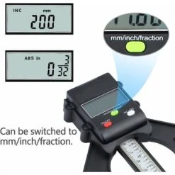 Profondimètre Numérique Jauge De Hauteur 80mm/3.14in Avec Batterie Précision De 0.10mm/0.004in Avec Fonction ABS/INC Mesure De Hauteur/Profondeur Pour Menuiserie Bois Scie à Table -Promos Outil Virtuose Magasin 67635402 4