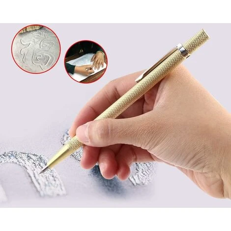 Solde- AGILITY, AGILITY Scriber De Pointe De Carbure Stylo De Gravure Pour Verre/Céramique/Feuille De Métal Scriber Portatif De Poche Avec Clip Et Aimant 1Pcs(d'or) 5 Solde- AGILITY, AGILITY Scriber De Pointe De Carbure Stylo De Gravure Pour Verre/Céramique/Feuille De Métal Scriber Portatif De Poche Avec Clip Et Aimant 1Pcs(d'or) – Image 3
